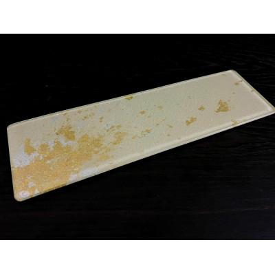 ふるさと納税 海南市 短冊プレート275(D)　古代塗り金箔漆白