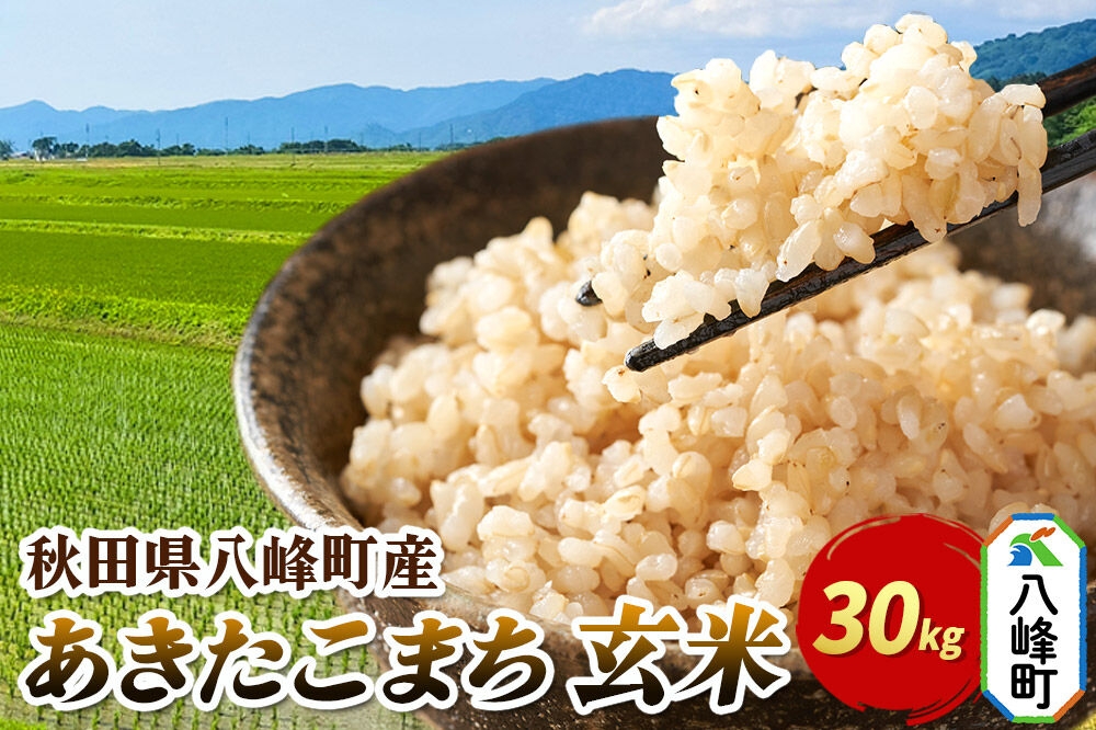 
                  米 あきたこまち【玄米】30kg 令和7年産 秋田県 八峰町産 [玄米 ブランド米 ご飯 ごはん]
                