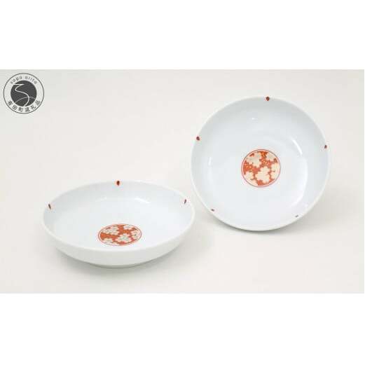 有田焼 桜丸紋 ペアアルテ・プレート【深川製磁】食器 器 うつわ 和食器 縁起柄 A40-339