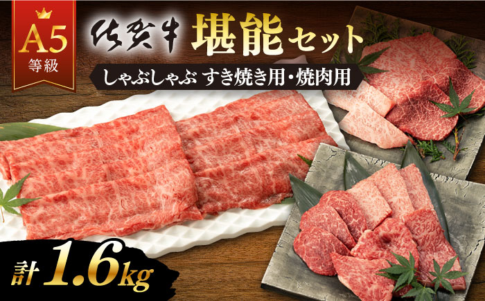 
<発送時期が選べる>佐賀牛 A5 堪能セット (しゃぶしゃぶ すき焼き用 ・ 焼肉用) 計1.6kg(400g×4P) 【桑原畜産】 [NAB098]
