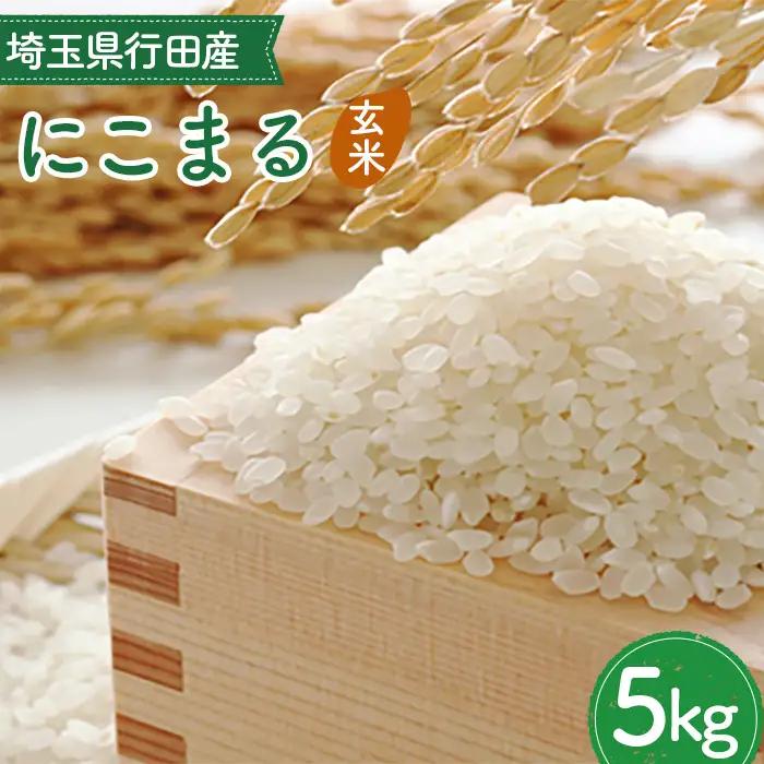 埼玉県行田産にこまる（玄米）5kg×1 ／ にこまる 玄米 5kg 特別栽培米 大粒 米 甘み 粘り 冷めても美味しい お弁当 おにぎり 毎日食べる米 健康志向 食感 粒立ち 埼玉県 No.518