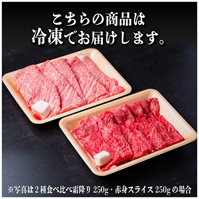 飛騨牛 霜降り・赤身スライス食べ比べ 500g(すき焼き・しゃぶしゃぶ)【配送不可地域：離島】【1543810】