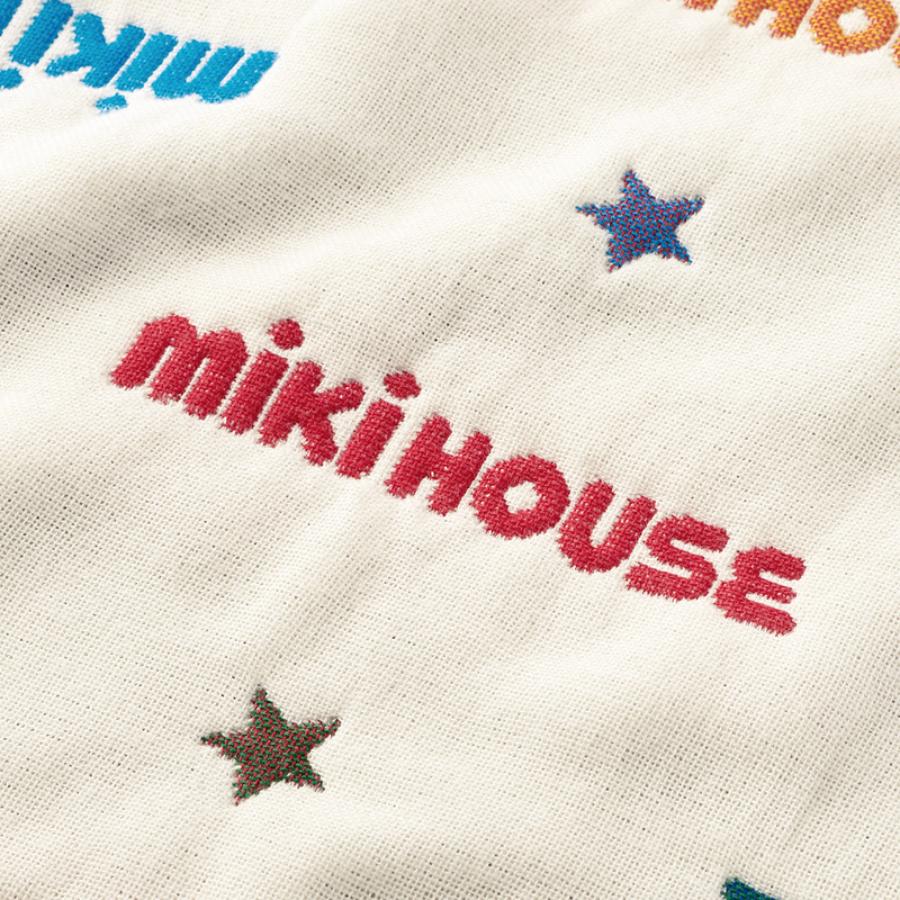 ＜miki HOUSE/ミキハウス＞ロゴ刺繍六重織ガーゼケット／Ｓサイズ