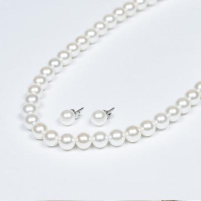 ふるさと納税 和泉市 《いずみパール》貝パール8mmネックレス・ピアス2点セット(ホワイト)簡易箱付(AN160) |  | 01