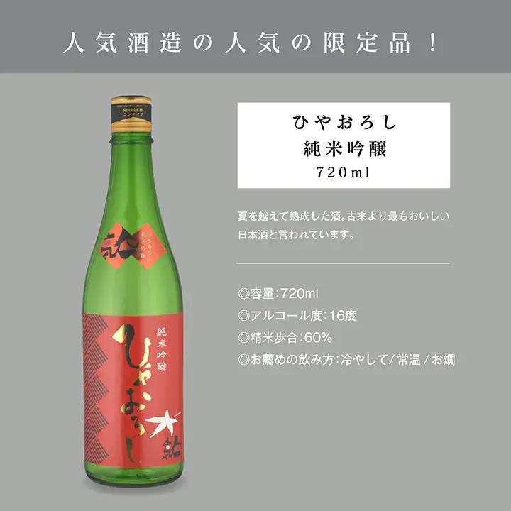 《数量限定 2026年9月出荷開始》ひやおろし純米吟醸 720ml 2本セット【人気酒造株式会社】