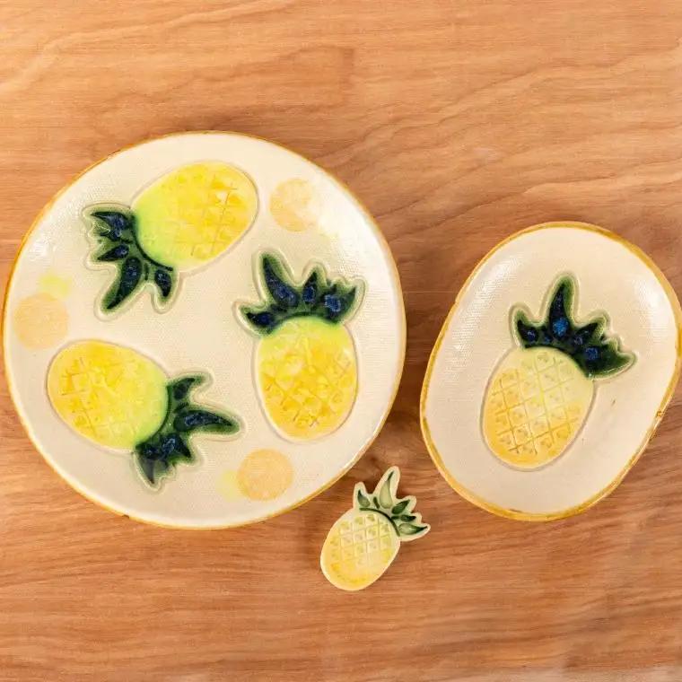 パイナップルの3点食器セット