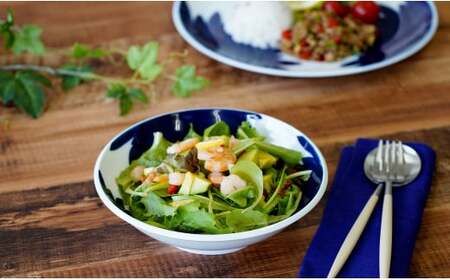 菊の馨 サラダボウル 有田焼 【伯父山】 器 うつわ 食器 皿 丸皿 A15-332