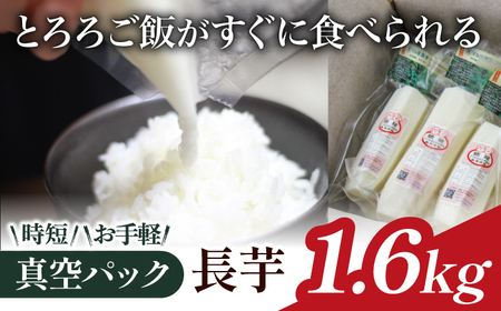 食べたいときにすぐ使える！ 真空パック 長芋 1.6kg 【ながいも一筋 マル庄】 ／ とろろ 山かけ カット 時短