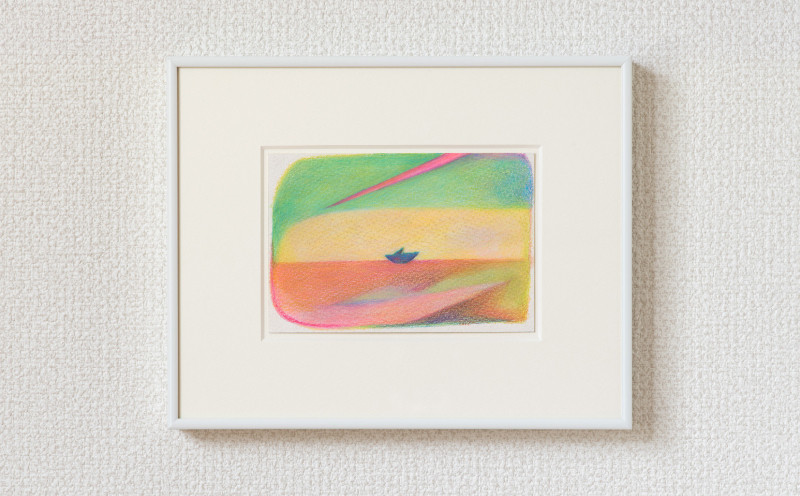 
                  《一点物絵画》八木萌 直筆絵画 「船はいくよ」
                