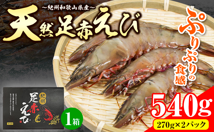 【先行予約】紀州和歌山産天然足赤えび 540g(270g×2パック) 化粧箱入 魚鶴商店《2026年12月上旬-2027年2月上旬頃出荷》和歌山県 日高町 足赤えび えび エビ