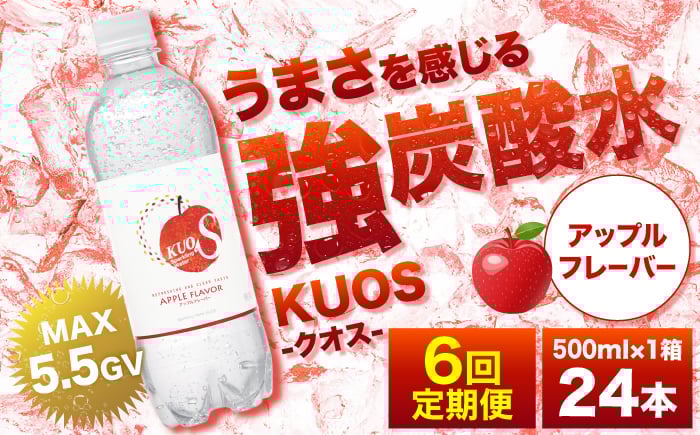 
            【全6回定期便】強炭酸水クオス アップルフレーバー 500ml×24本 日田市 / 株式会社OTOGINO [AREF171]
          