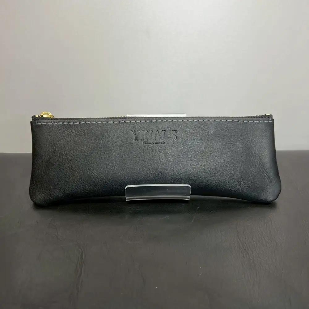 YIHALS ハンドメイド 牛革 ペンケース ライトブラウン《靴屋が手掛ける革製品》 [1161]