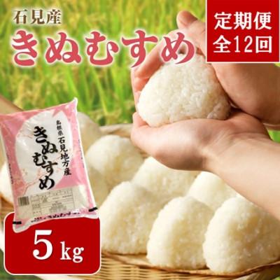 ふるさと納税 浜田市 【毎月定期便】石見産きぬむすめ　5kg全12回