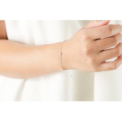 ふるさと納税 甲府市 【プラチナ】0.07ct ダイヤモンドブレスレット/No.105 |  | 02