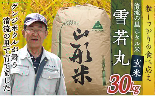 
            令和7年産【玄米】最上町産 ホタル米雪若丸30kg×1袋
          