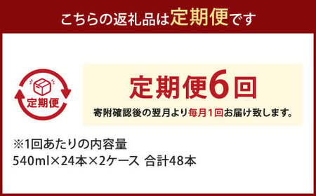 【6ヶ月定期便】い・ろ・は・す(いろはす)阿蘇の天然水 540mlペットボトル×24本(2ケース) 