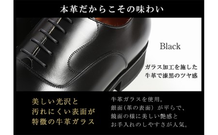 ビジネスシューズ 革靴 本革 紳士靴 紐靴 内羽根ストレートチップ 25.5cm