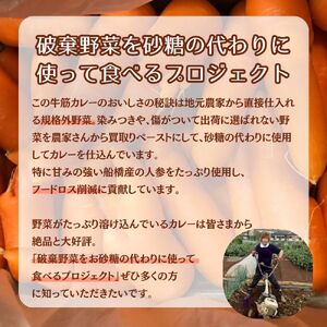 船橋産べータキャロット訳あり人参 　　贅沢牛筋カレー　4個