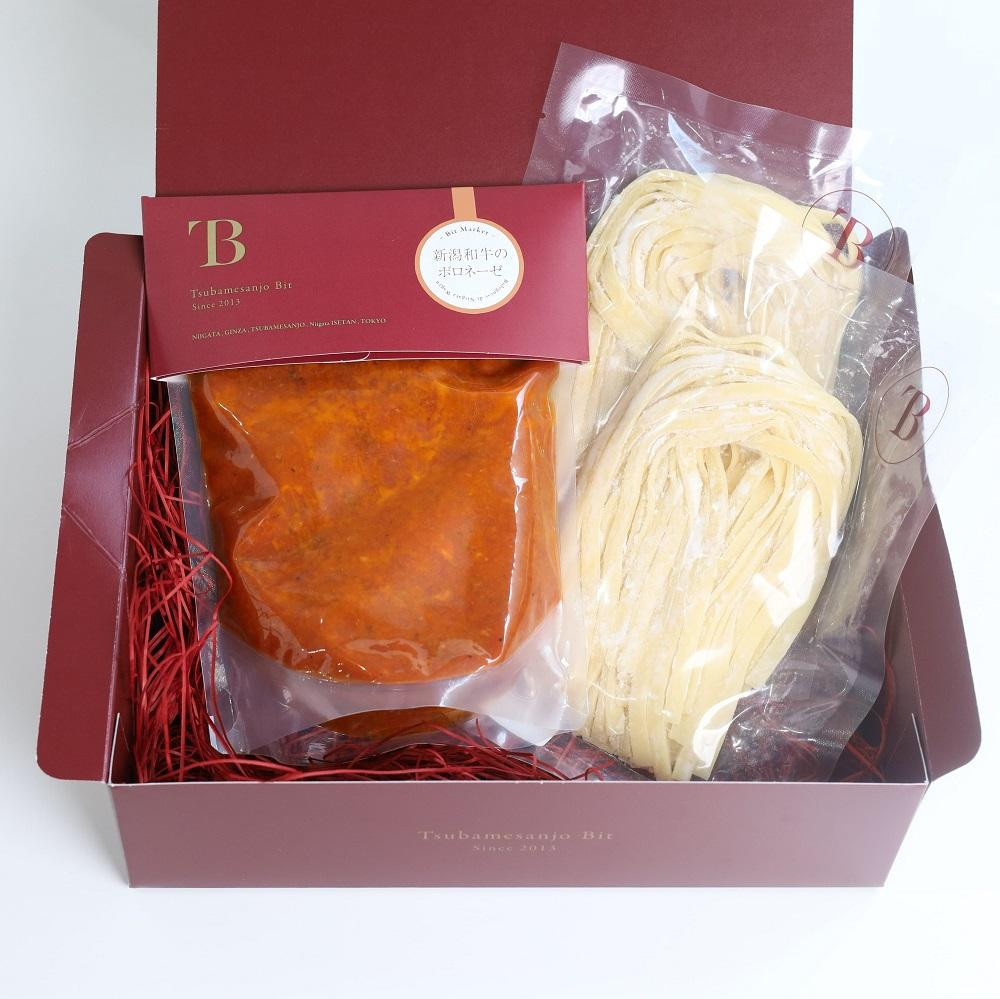 
新潟和牛ボロネーゼパスタソースと米粉タリアテッレセット（2人前）
