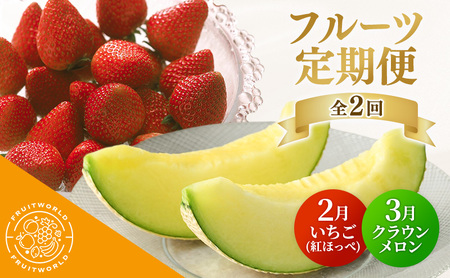 フルーツ 定期便 全2回 いちご メロン 苺 果物 フルーツ