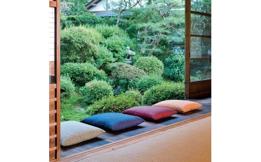 
            【工夫庵】唐桟縞（とうざんじま）座布団（2枚セット）
          