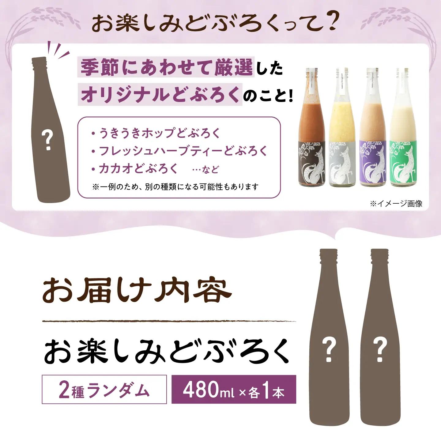 お楽しみどぶろく 2本セット 滋賀県長浜市/湖のスコーレ株式会社[AQAR010]
