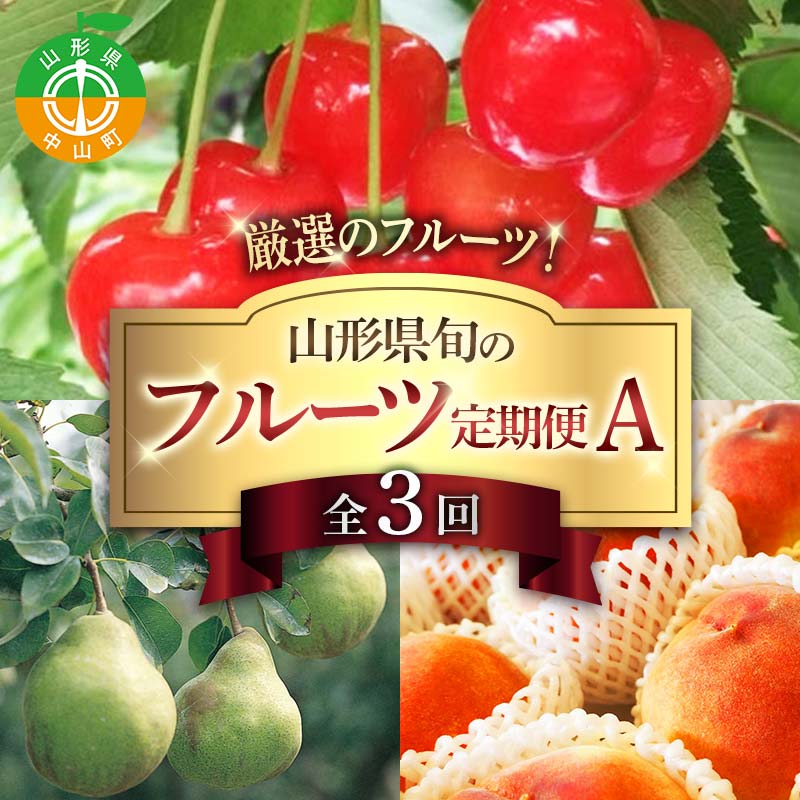 【ふるさと納税】令和8年6月発送開始 山形県 厳選のフルーツ！ 山形県旬のフルーツ定期便A 全3回 佐藤錦 白桃 ラフランス 期間限定 数量限定 山形県産 サクランボ 桃 梨 フルーツ 果物 くだもの 贈答 F4A-0968