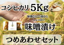 【ふるさと納税】【新米】【6ヶ月定期便】糀屋こだわり自家栽培 コシヒカリ5kg＆味噌漬け200g 詰め合わせセット 6回 月岡糀屋 完全自家製味噌だけで漬けたしょっぱい味噌漬け 甘くない味噌漬け 漬物 国産大豆 国産塩 自家製米糀 こうじ 生味噌 みそ ミソ 味噌 非加熱熟成