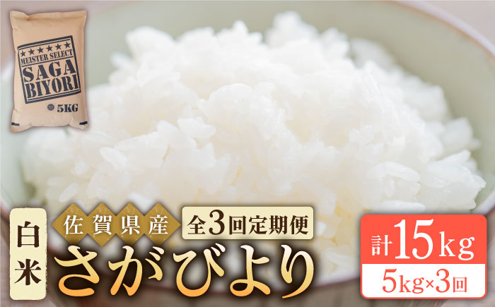 【全3回定期便】さがびより 白米 5kg【五つ星お米マイスター厳選】特A米 特A評価 [HBL019]