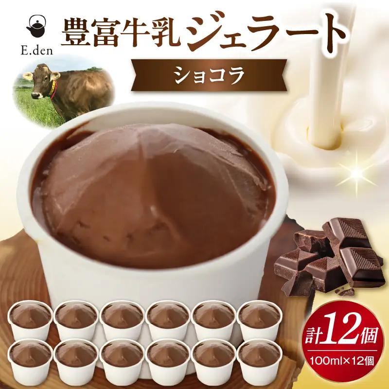 E.den豊富牛乳ジェラート ショコラ 12個 ジェラート