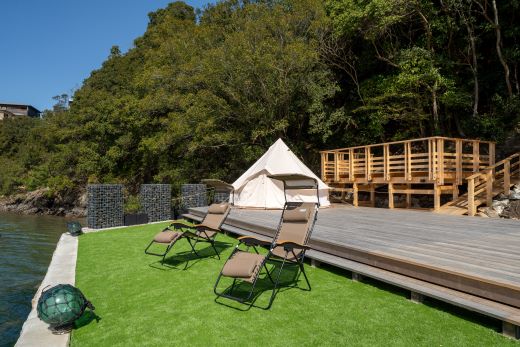 【英虞湾クルーズ付き！】宿泊付き・うみらぼ一島貸し利用券+英虞湾内クルーズセット（2名まで） / 貸し切り 貸切 キャンプ BBQ サウナ コワーキング 伊勢志摩 海 島 離島 旅行 チケット クルー
