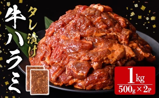 ミートプロフェッショナル タレ漬け牛ハラミ焼肉 1kg ＜500×2パック＞ 肉 牛 牛肉 ハラミ 味付き 冷凍 焼肉 BBQ 【エスフーズ株式会社】 tm401