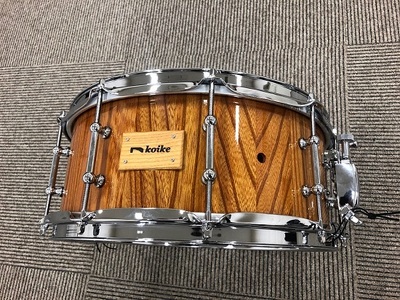 ＜koikedrums＞ 欅 スネアドラム（14”×6”） 【高島屋選定品】 F4N-0580