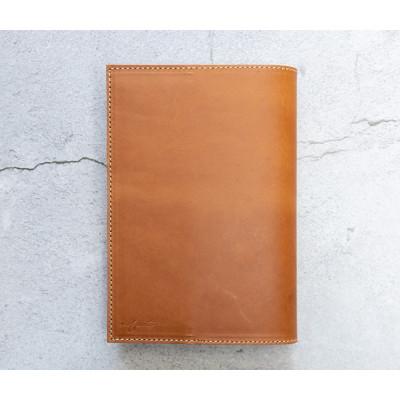 ふるさと納税 大川市 mafpinto ブックカバー 新書サイズ 本革 ライトブラウン