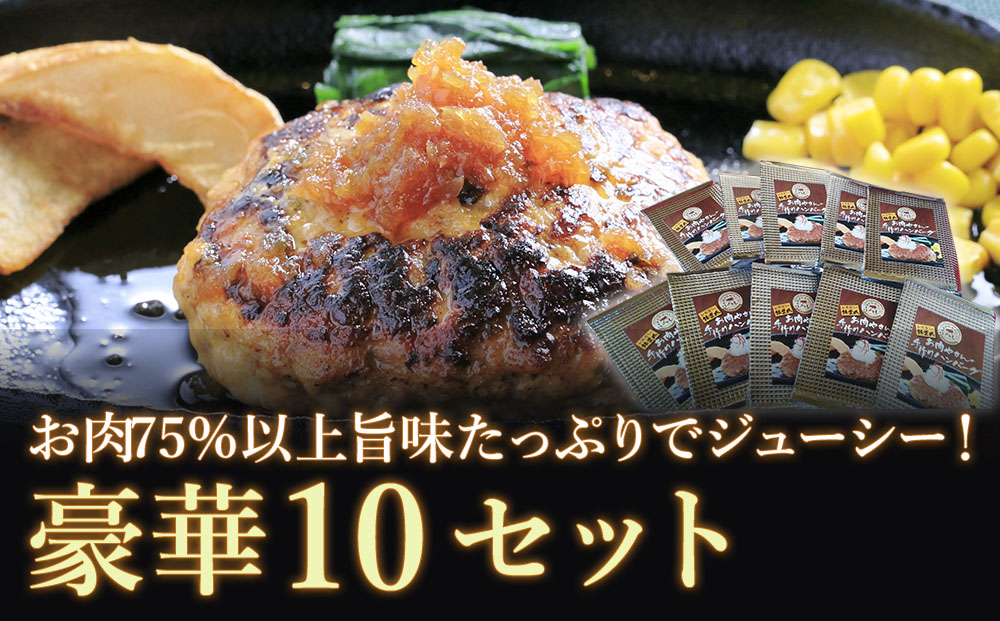 錦雲豚ハンバーグ 10個セット （100g×10個） | お肉 肉 豚 豚肉 ハンバーグ 惣菜 おかず 弁当 豚肉 国産 九州産 大分県産 ブランド豚 錦雲豚 冷凍 小分け 送料無料 大分県 中津市