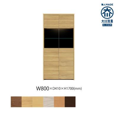 ふるさと納税 大川市 無垢リビング家具コリーナ(キャビネット)80cm WONA(オークナチュラル)