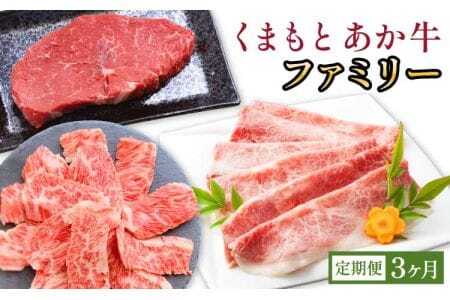 【GI認証】 牛肉 くまもとあか牛 ファミリー 3か月 定期便