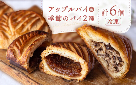 アップルパイと季節のパイ2種 （各2個） 計6個セット 個包装 冷凍 スイーツ 洋菓子 詰め合わせ 白川町 / hokimoto[AWCF002]