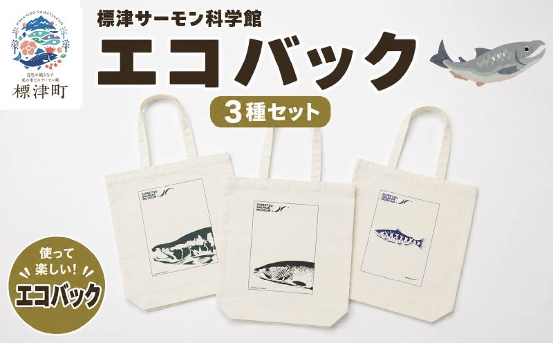 
                  エコバック 3種セット 標津サーモン科学館 鮭 ポーチ 子供 子ども こども 水族館 科学館 GW ゴールデンウィーク 夏休み 夏 長期休暇 休暇 アウトドア 観光 旅行 釣り ルアー アクティビティ グッズ サケ さけ サーモン さーもん チョウザメ 小物入れ 魚 家族 北海道 標津町
                