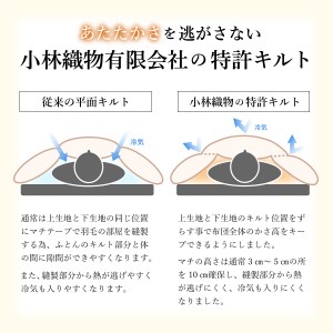  【完全立体キルト】羽毛掛けふとん（ シングル ）ポーランド産ホワイトダックダウン93％　うすこがね色【創業100年】 羽毛布団 寝具 掛けふとん 布団 シングル 回収キット付き 