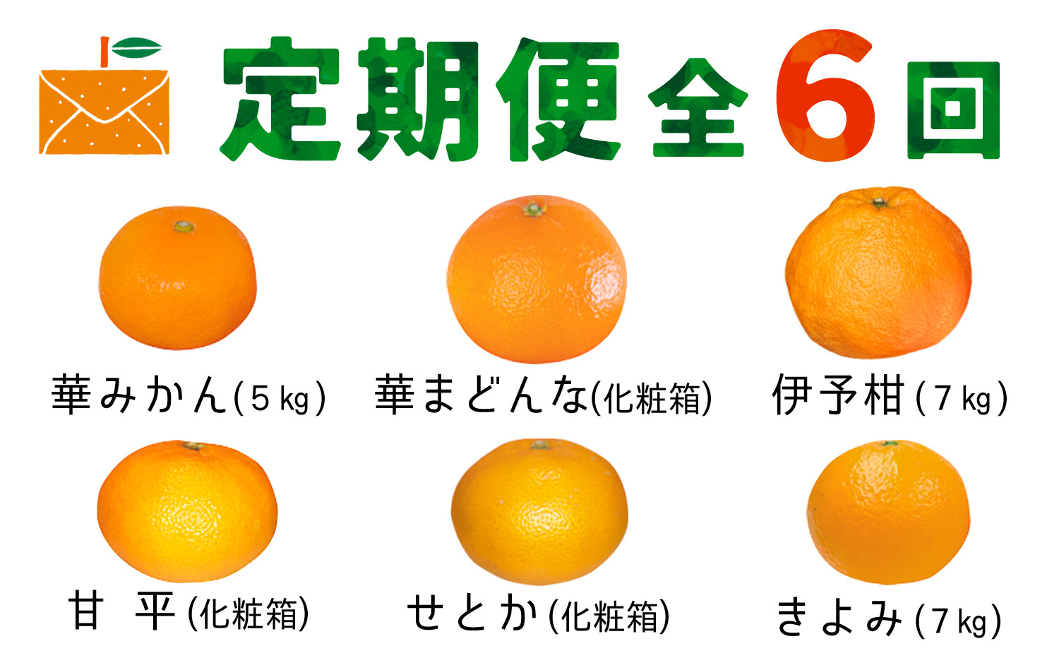 
            ＜発送月固定定期便＞コウ果樹園の旬の柑橘定期便(11月-4月)＜H33-40＞全6回_ 定期便 みかん ミカン まどんな せとか 甘平 愛媛県 フルーツ 果物 くだもの 柑橘 かんきつ 人気 産地直送 産直 ジューシー 甘い 果汁 糖度 甘い 人気 食べ比べ 6種【4052188】
          