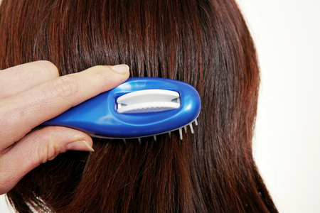 セルフカット 用 サローネ ヘア カット ブラシ ブルー | ヘアカット ブラシ 散髪 セルフ ケア アレンジ 安全設計 簡単 左右両用 長野県 飯田市 信州