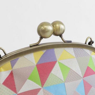 ふるさと納税 京都市 【高島屋選定品】〈AYANOKOJI〉大玉がま口ハンドバッグ(帯地風車柄 白)| 雑貨 人気ブランド |  | 01