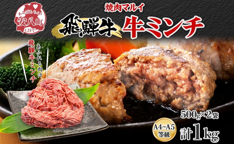 飛騨牛ミンチ 約1kg  ひき肉 挽肉 お肉 牛肉 和牛 国産 牛 ブランド牛 ブランド和牛 ハンバーグ ミートソース 餃子 そぼろ 旨み 贅沢 本格 冷凍 小分け ストック 人気 グルメ 自家用 贈答用 ギフト お取り寄せ 送料無料 焼肉マルイ 岐阜県 安八町