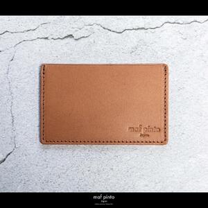 maf pinto (マフ ピント) カードケース 1枚 免許証 マイナンバーカード 薄型 スリム ライトブラウン(同色ステッチ) レザー 本革 日本製