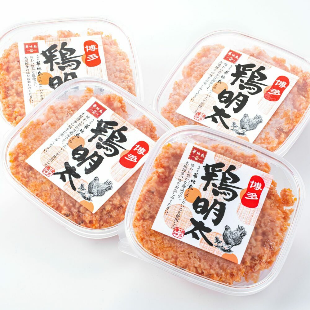 【ふるさと納税】 博多 鶏明太 120g×4P 吉富町/株式会社MEAT PLUS[BGAB029] 鶏 とり 鶏肉 国産 鳥肉 華味鳥 博多華味鶏 はなみどり めんたい めんたいこ 明太子 小分け 鳥明太 人気 おすすめ 福岡 美味しい ご飯のお供 送料無料 ふるさと納税