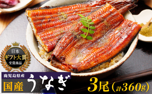 正規品 贈答用 国産うなぎ 蒲焼 3尾 360g (120g×3尾) 鹿児島県産 山椒 たれ セット 詰め合わせ おおさき町鰻加工組合 うなぎ ウナギ 鰻 うなぎの蒲焼 鹿児島 大隅半島 大崎