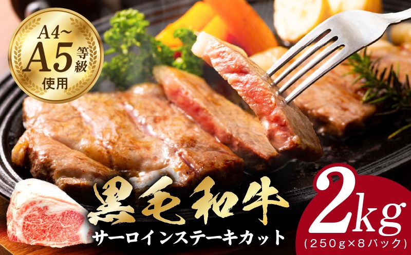 CFX0061 A5/A4ランク 黒毛和牛 サーロインステーキ カット 合計2kg（250g×8P）【極味付け肉】