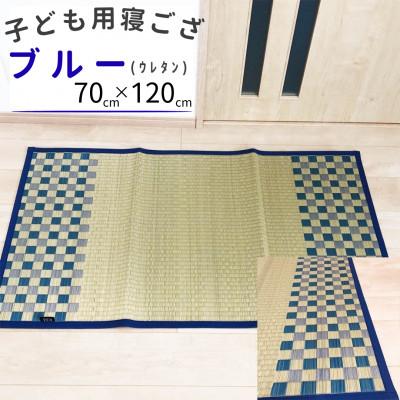 ふるさと納税 柳川市 フローリングの上でも使える◎子供用ふっくら寝ござ(ブルー)
