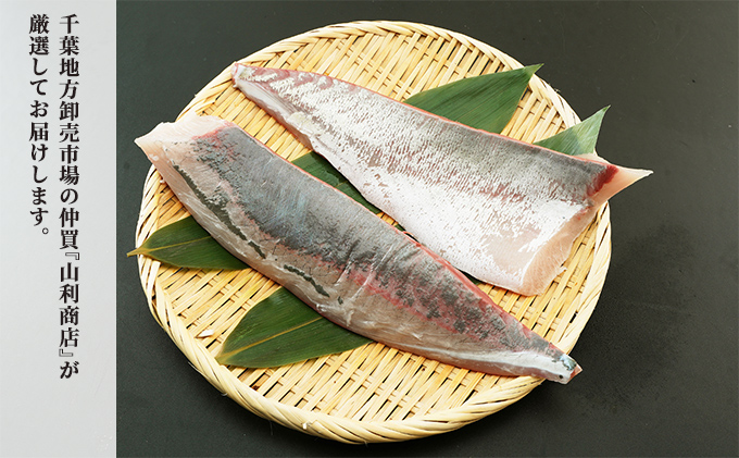 千葉市場直送　朝一活〆！ブリ半身分（スキンレスロイン）